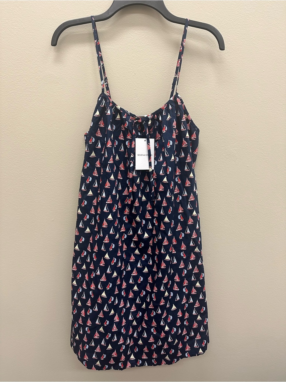 Solid & Striped Women's Sailboat Relaxed Flowy Cover Up Dress - Navy Blue M NEW